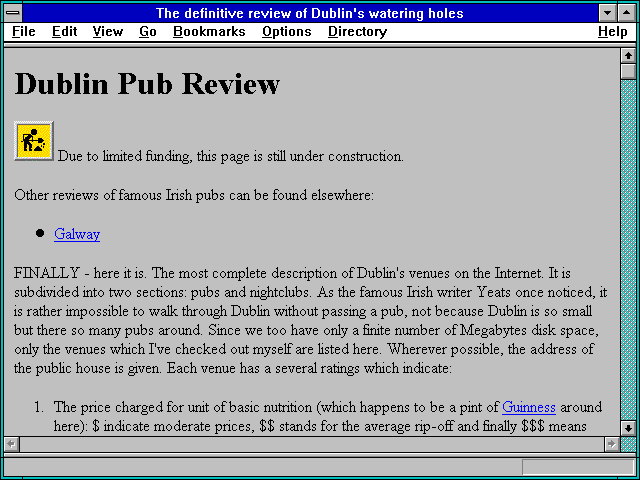 Screenshot of The definitive review of Dublin's watering holes