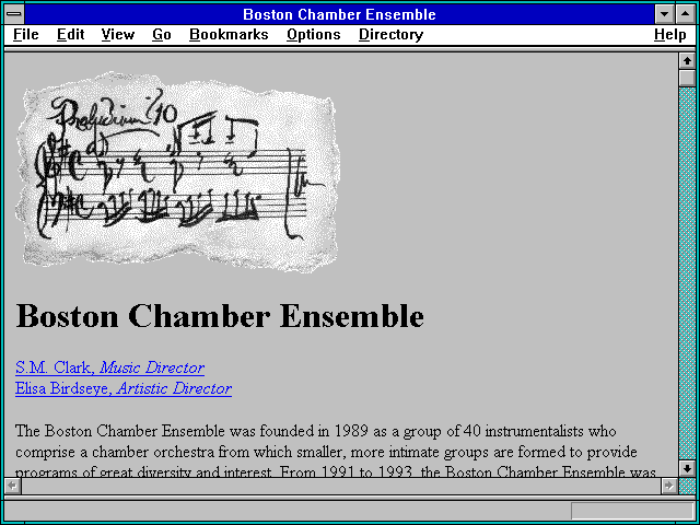 Screenshot of Boston Chamber Ensemble