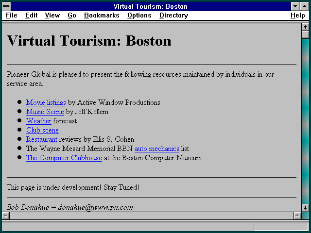 Screenshot of Virtual Tourism: Boston