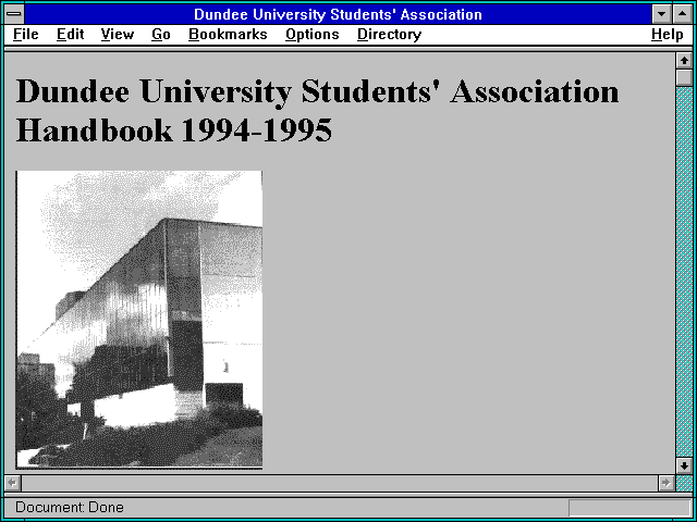 Screenshot of Dundee University Students' Association