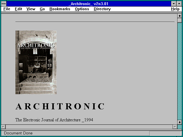 Screenshot of Architronic Home Page.
