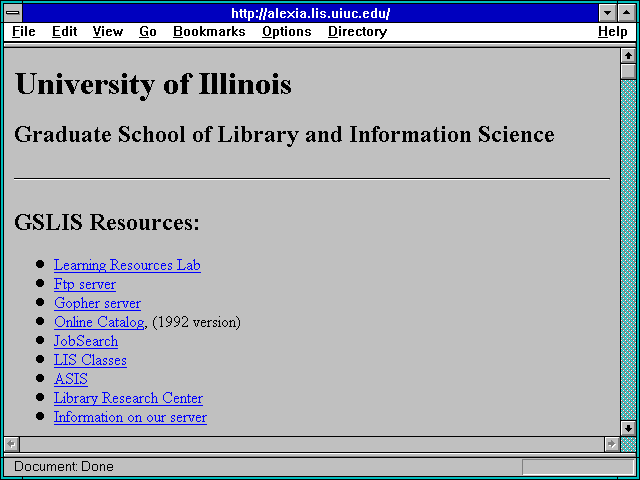 Screenshot of http://alexia.lis.uiuc.edu/