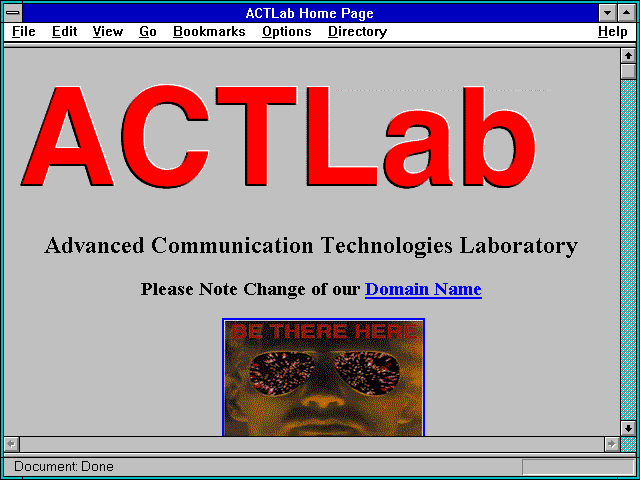 Screenshot of ACTLab Home Page
