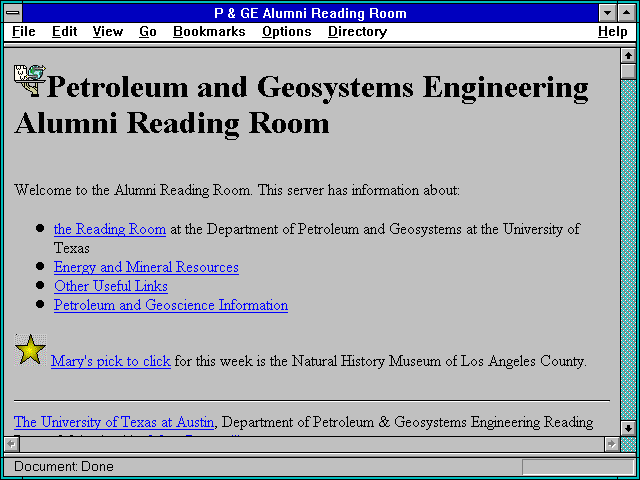 Screenshot of P & GE Alumni Reading Room