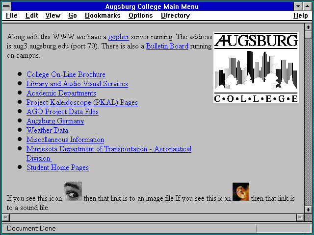 Screenshot of Auggie BBS.