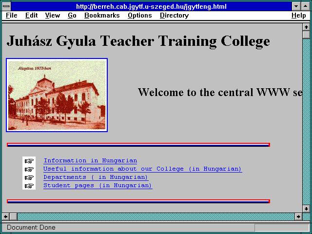 Screenshot of http://berreh.cab.jgytf.u-szeged.hu/jgytfeng.html