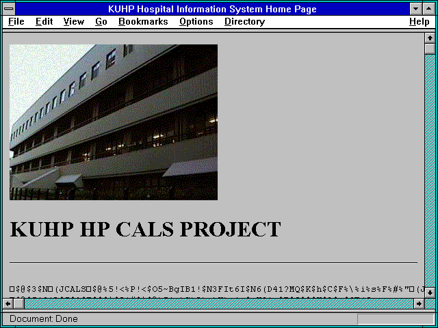 Screenshot of KUHP Hospital Information System Home Page