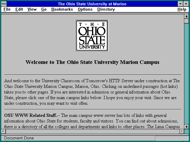 Screenshot of The Ohio State University at Marion