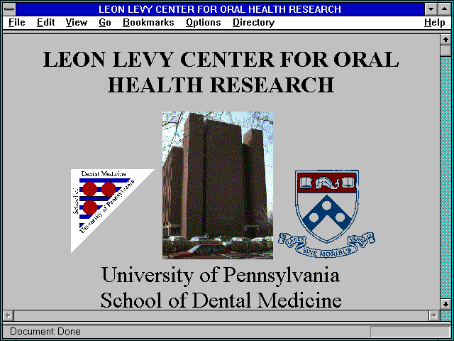 Screenshot of LEON LEVY CENTER FOR ORAL HEALTH RESEARCH