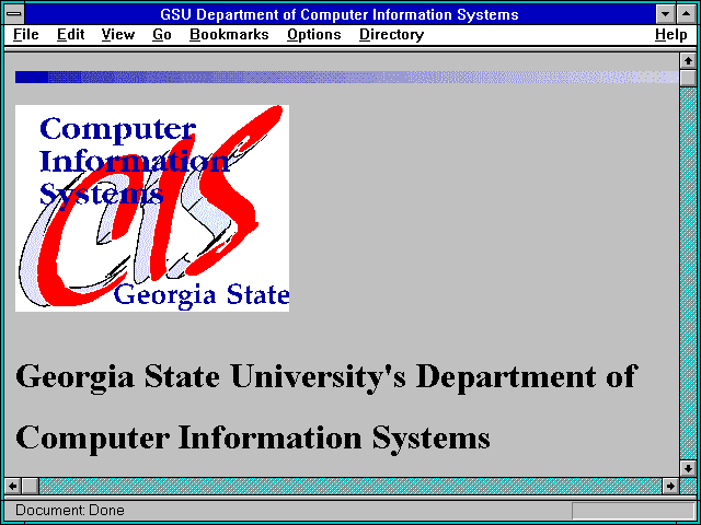 Screenshot of CISWeb Home Page
