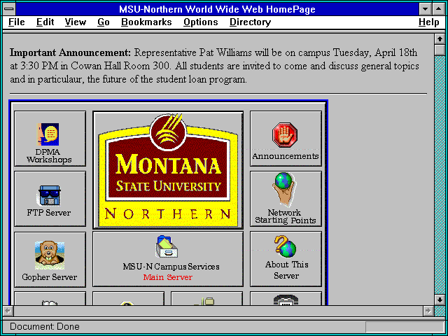 Screenshot of Wide Web HomePage