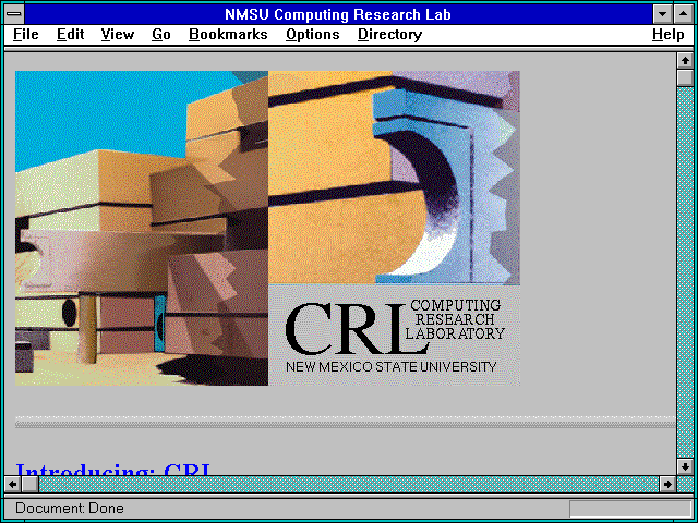Screenshot of NMSU Computing Research Lab