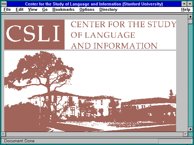 Screenshot of enter for the Study of Language and Information (Stanford University)