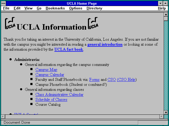 Screenshot of UCLA Home Page