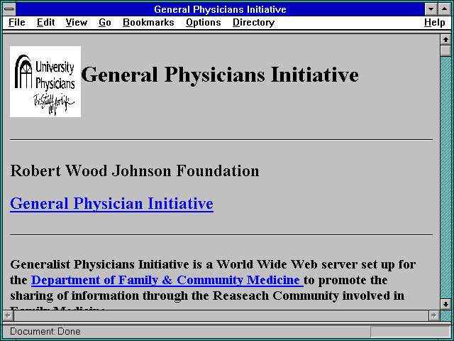 Screenshot of General Physicians Initiative