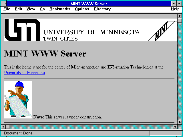 Screenshot of MINT WWW Server