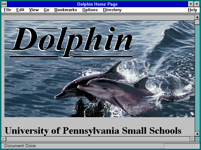 Screenshot of Dolphin Home Page