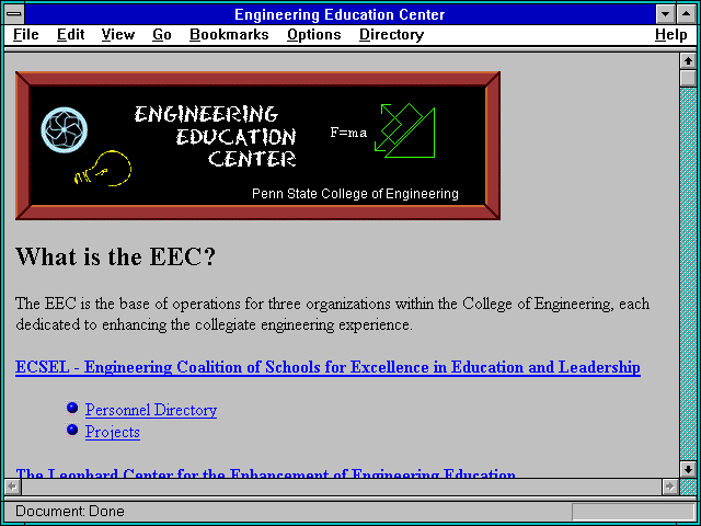 Screenshot of Engineering Education Center