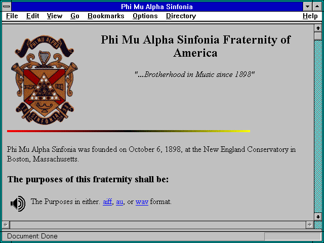 Screenshot of Phi Mu Alpha Sinfonia