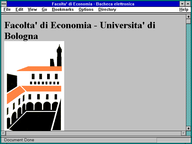 Screenshot of Facolta' di Economia - Bacheca elettronica