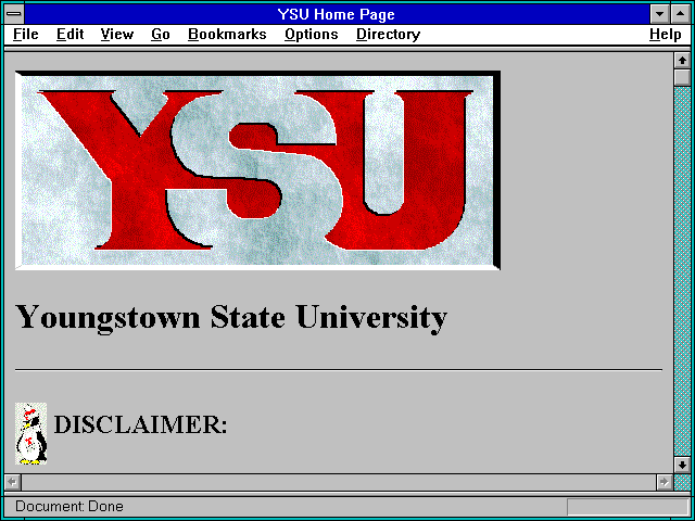 Screenshot of Youngstown State University