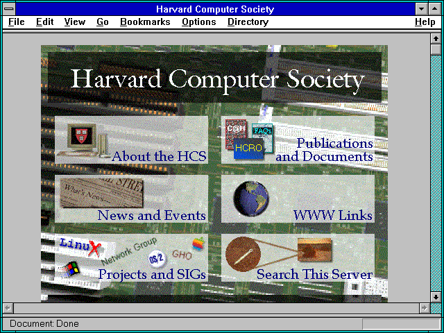 Screenshot of Harvard Computer Society