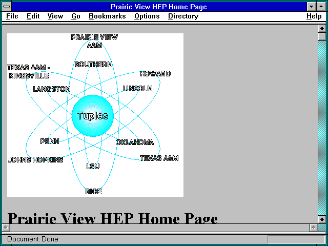Screenshot of Prairie View HEP Home Page
