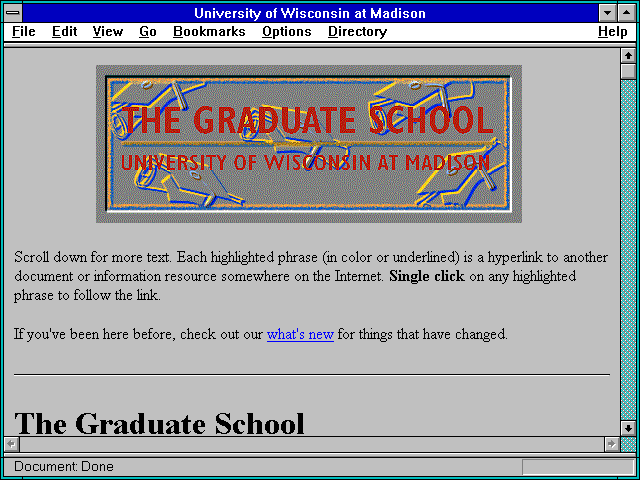 Screenshot of University of Wisconsin at Madison