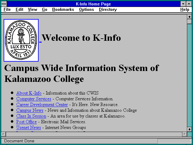Screenshot of Kalamazoo College