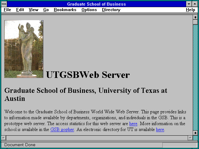 Screenshot of Graduate School of Business
