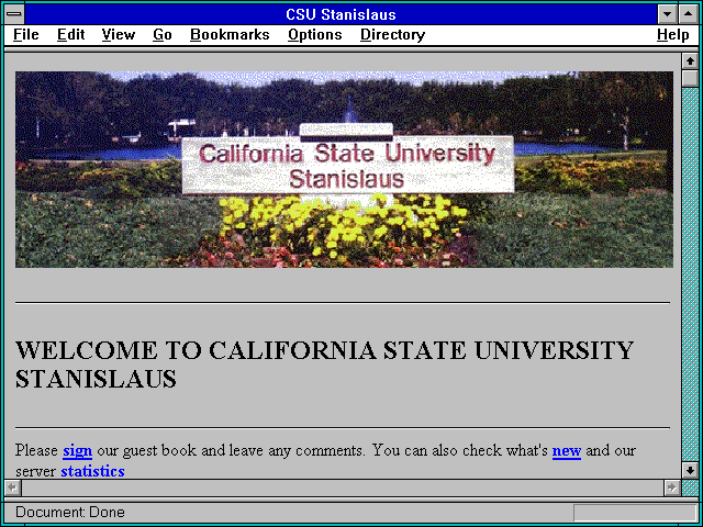 Screenshot of California State University - Stanislaus