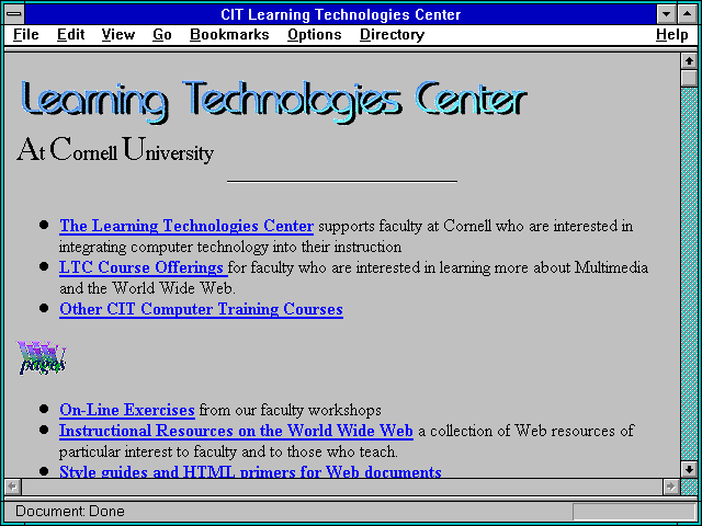 Screenshot of CIT Learning Technologies Center