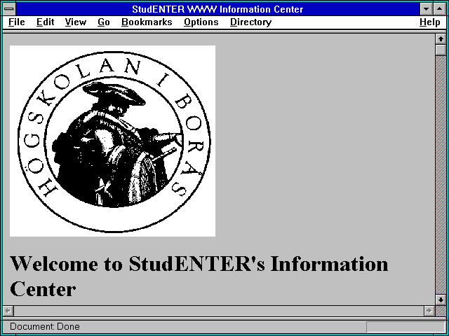 Screenshot of StudENTER WWW Information Center
