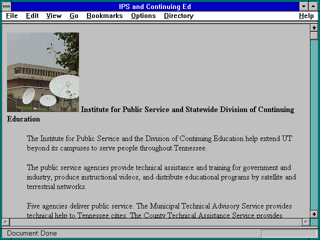 Screenshot of IPS and Continuing Ed