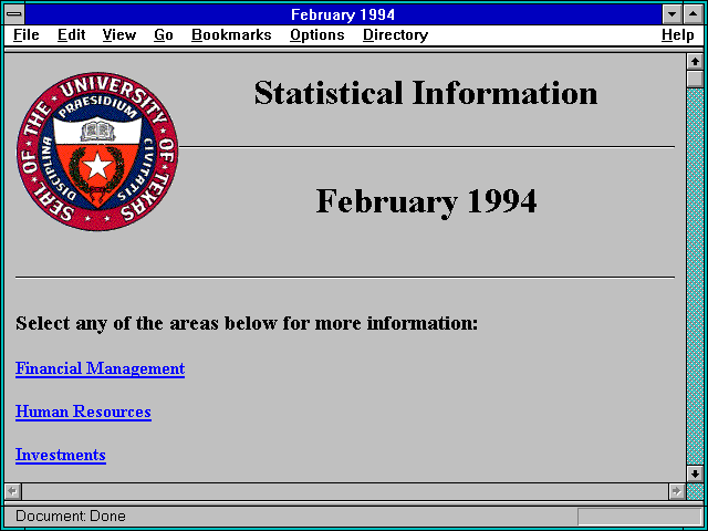 Screenshot of February 1994