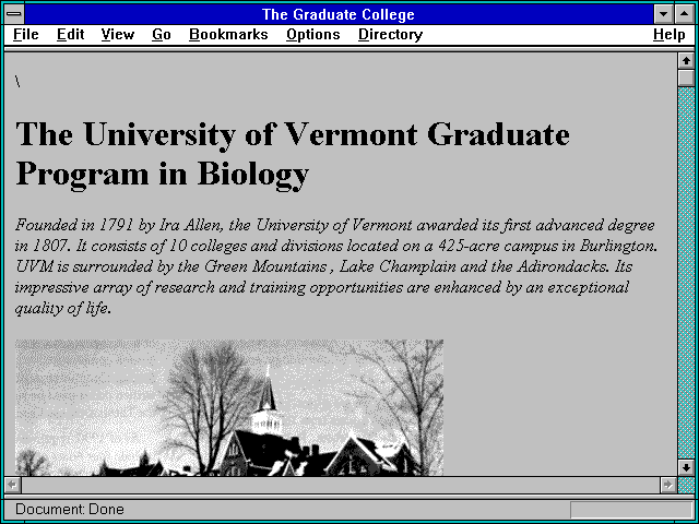 Screenshot of The Graduate College