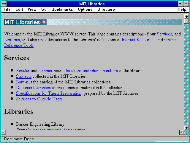 Screenshot of MIT Libraries