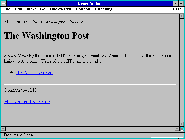 Screenshot of News Online