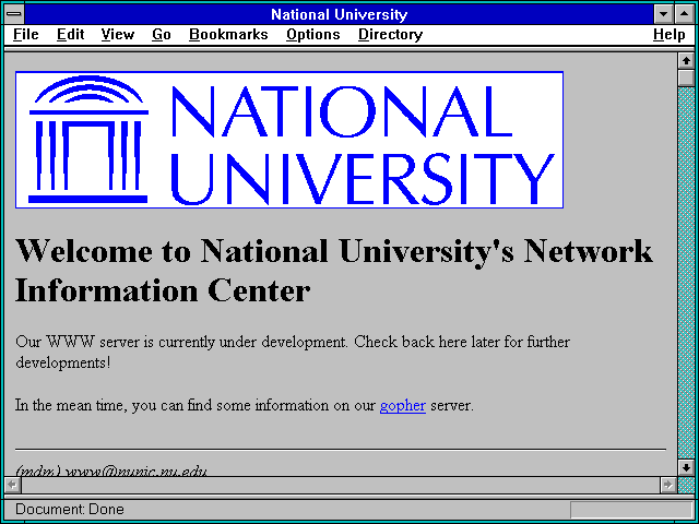 Screenshot of National University