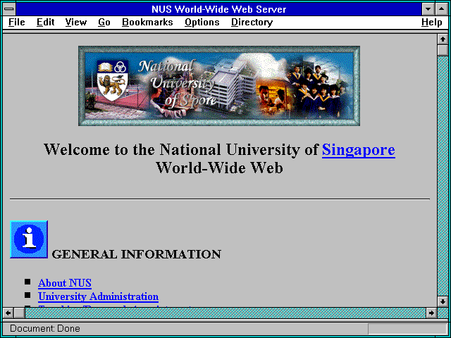 Screenshot of National University of Singapore