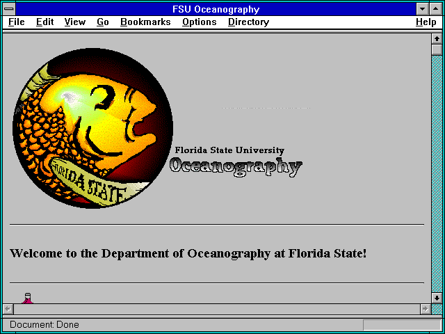 Screenshot of FSU Oceanography