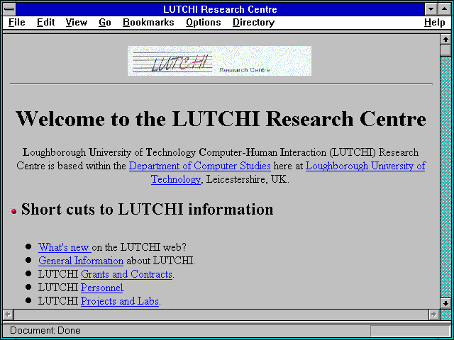 Screenshot of Loughborough University of Technology