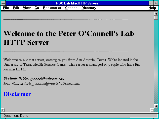 Screenshot of POC Lab MacHTTP Server