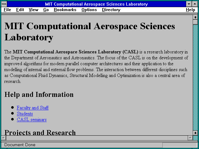 Screenshot of MIT Computational Aerospace Sciences Laboratory