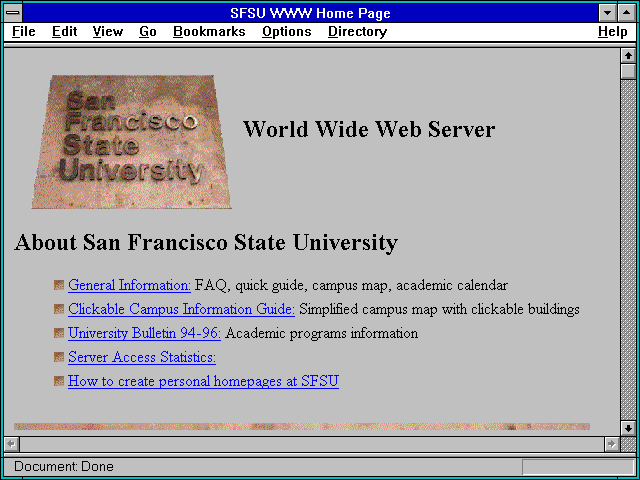 Screenshot of San Francisco State University
