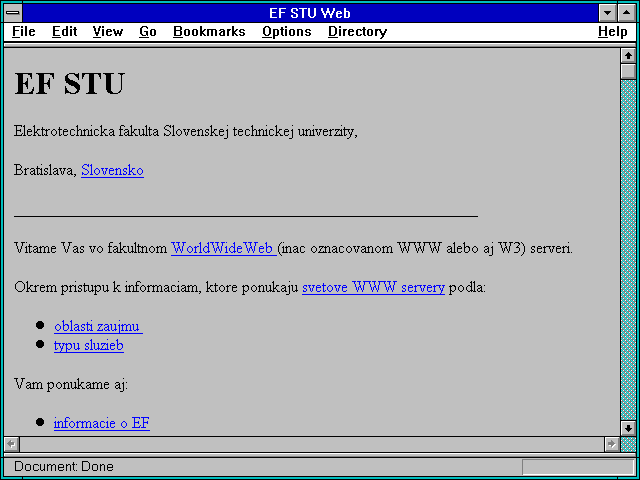 Screenshot of Slovak Technical University