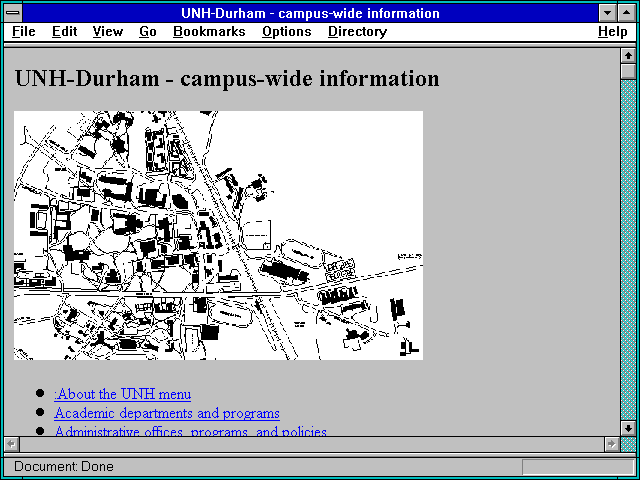 Screenshot of UNH-Durham - campus-wide information