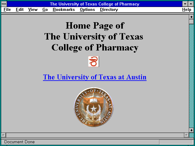 Screenshot of The University of Texas College of Pharmacy