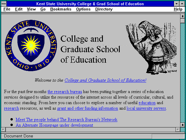Screenshot of Kent State University College & Grad School of Education