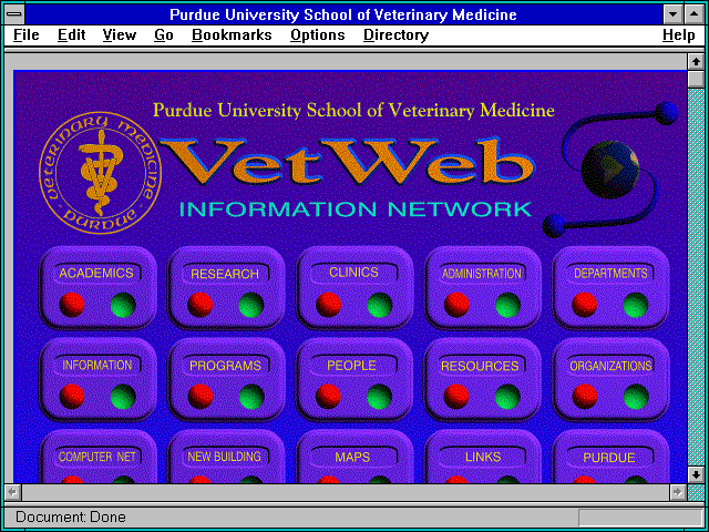 Screenshot of Purdue University School of Veterinary Medicine